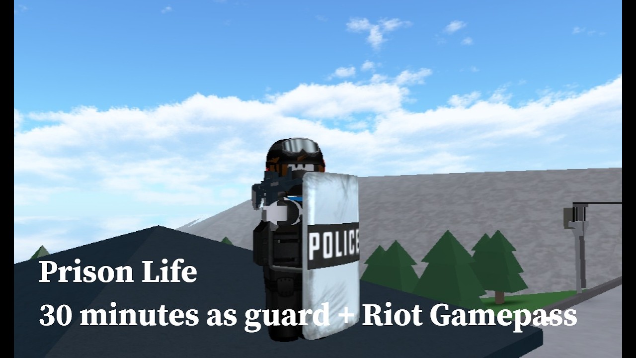 i was playing Prison Life (30 minutes as guard + Riot Gamepass)