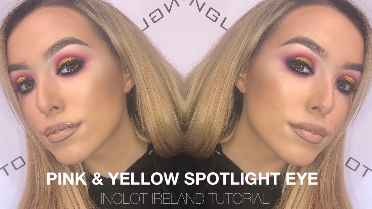 Pink & Yellow Spotlight Eye | Inglot Ireland Tutorial