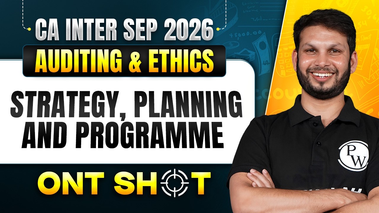 CA Inter Auditing And Ethics: Audit Strategy, Audit Planning and Audit Programme | Ankit Mundra