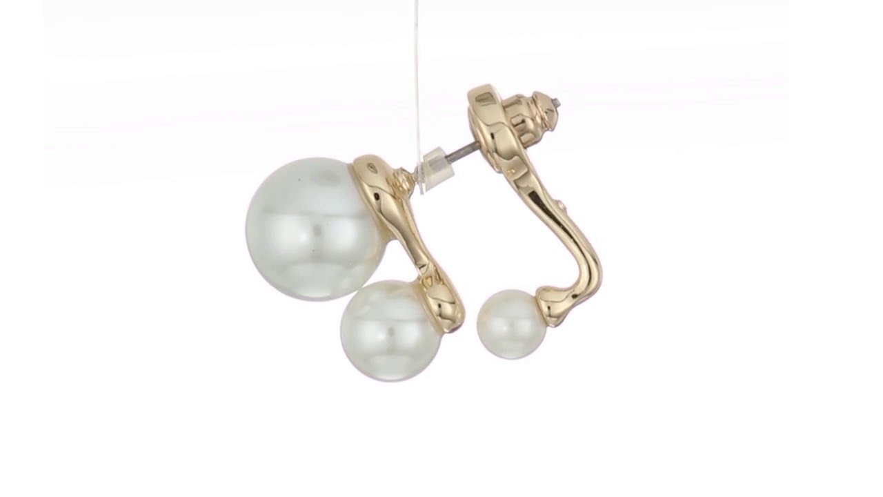 Rebecca Minkoff Pearl Front Back Earrings  SKU:8584124