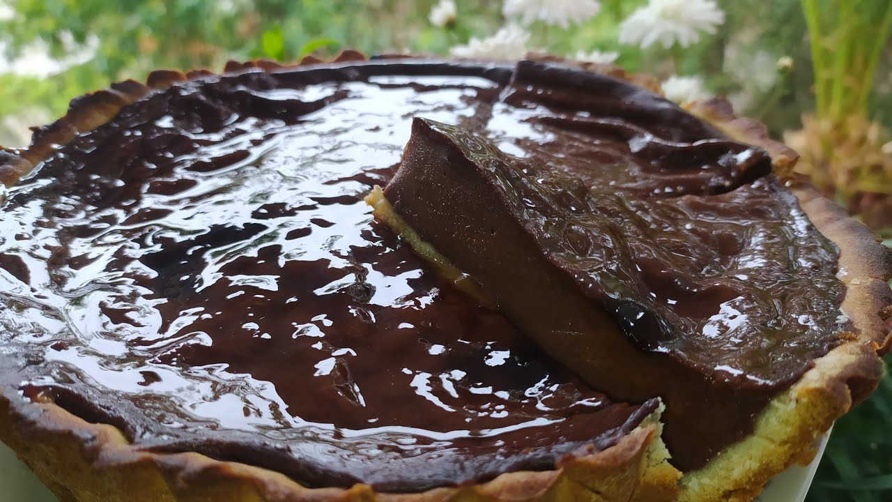 تارت فلان بالشوكولاطة أحسن من المحلات 😋 flan pâtissier au chocolat 🍫