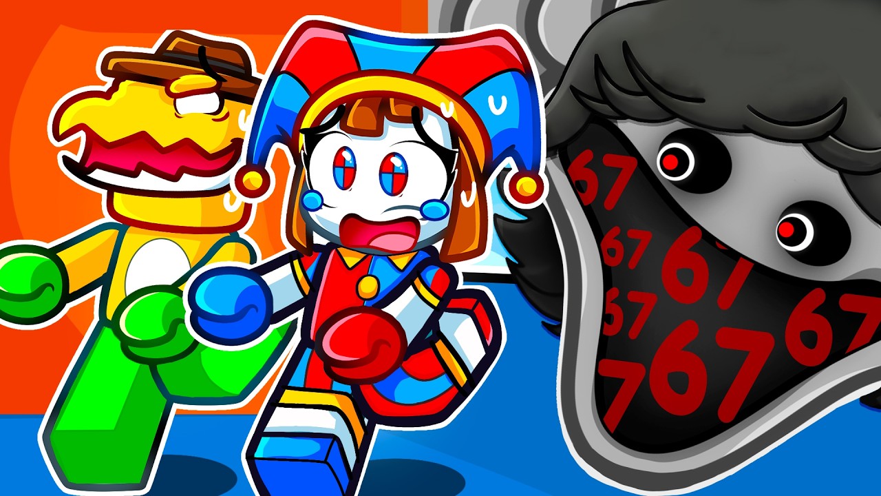 Encontramos A MINHOCA GIGANTE 67 no ROBLOX! Pomni e Gummigoo