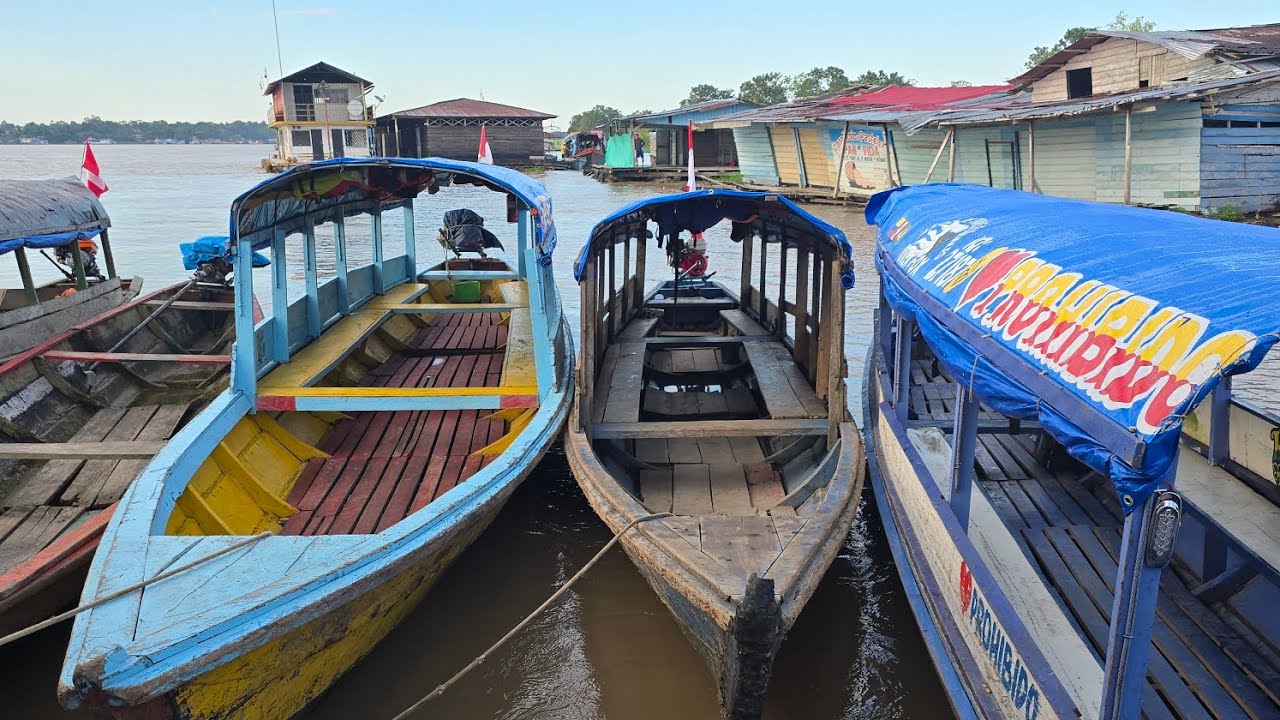 14 hs de viaje por el Río Amazonas en lancha de Iquitos a Santa Rosa. 472 km #loreto #peru #amazonas
