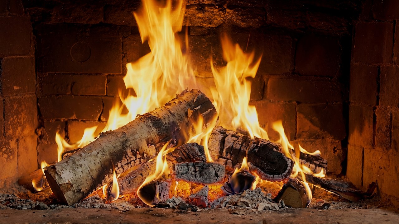 🔥 Fireplace Classic 4K. Cozy Fire with Crackling Fireplace Sounds. Fireplace 4K UHD