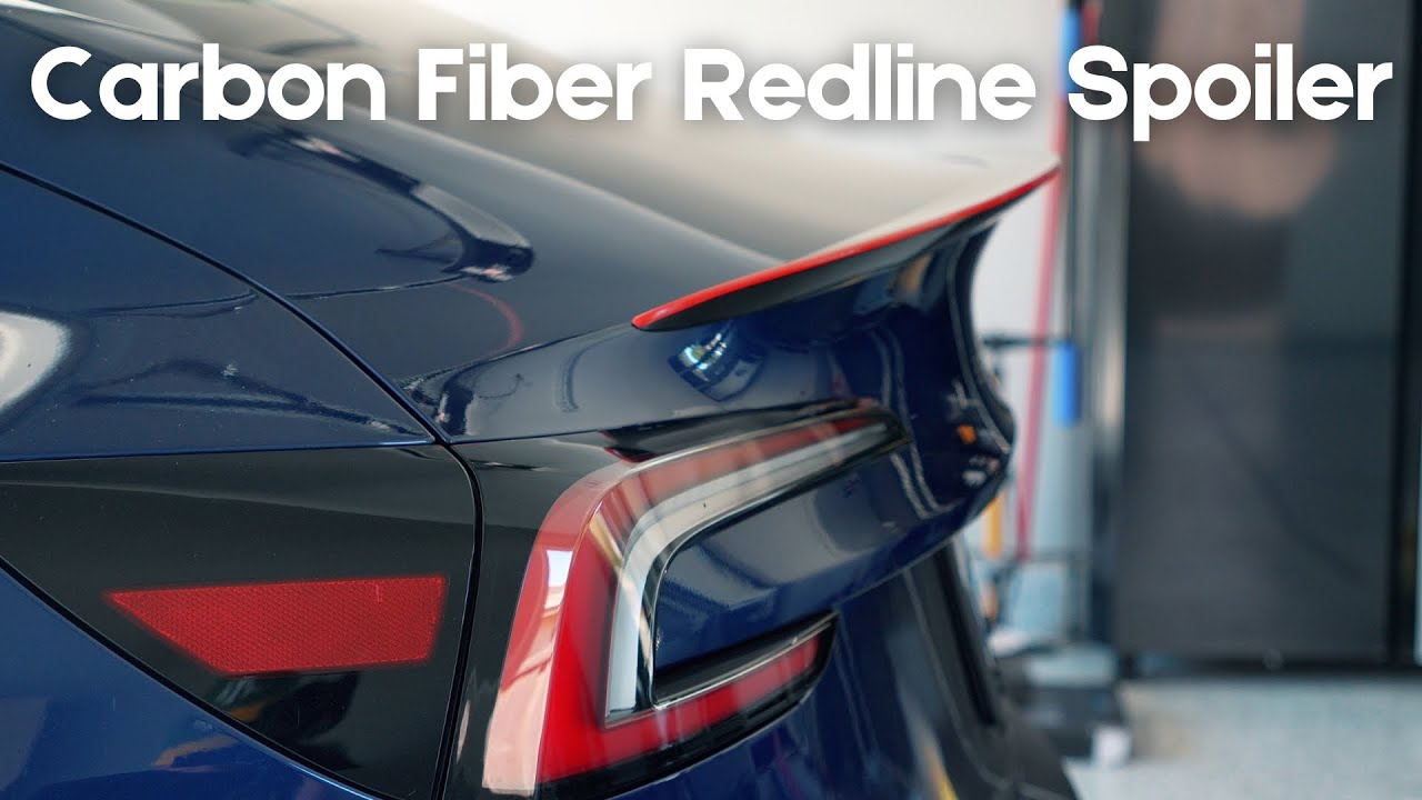 Carbon Fiber Redline Spoiler by EVBASE - 2024+ Model 3 Highland