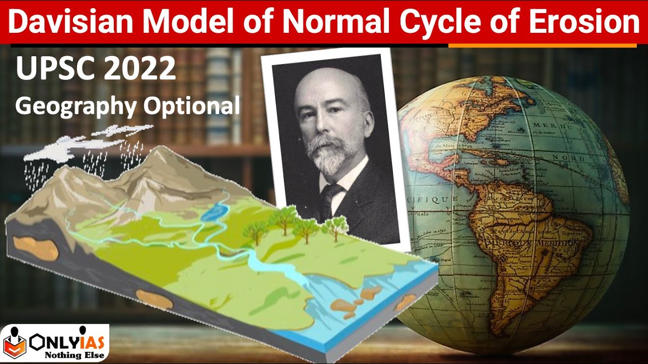 Geography Optional UPSC 2022 | Davisian Model of Normal Cycle of Erosion | Santosh Chaudhary Ma'am