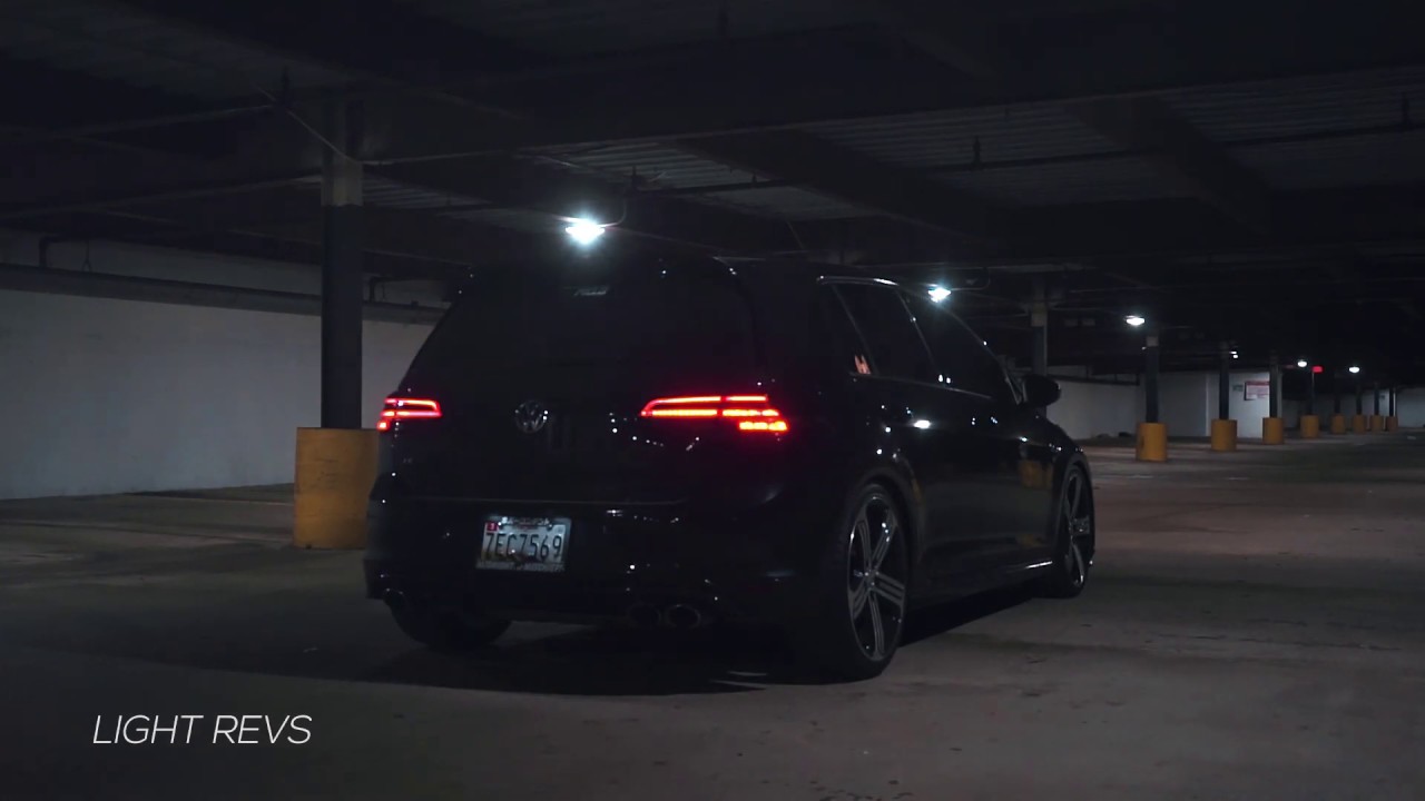 Golf R Milltek catted downpipe sound test