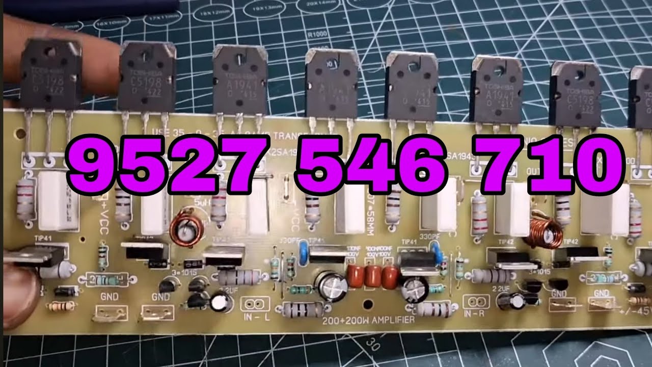 200+200watt board bridge mode, components filling testing details
