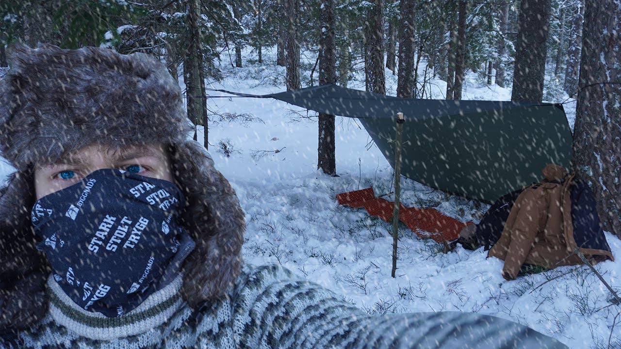 My COLDEST Night Ever Solo Camping - No Tent