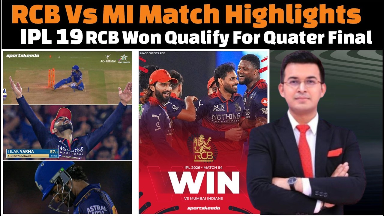Royal Challengers Bengaluru vs Mumbai Indians complete match highlights IPL 2026 today.