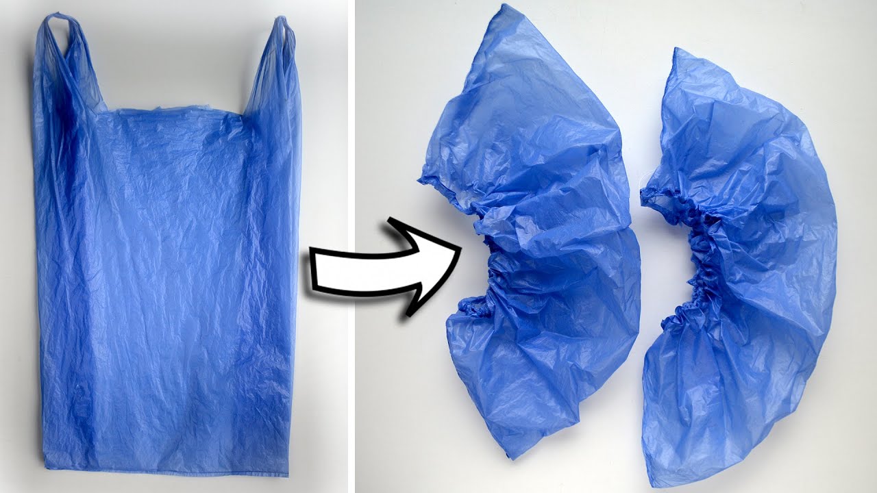 DIY How to make SHOE COVERS out of a PLASTIC BAG | LIKE REAL! | Protection | Tutorial by NProkuda