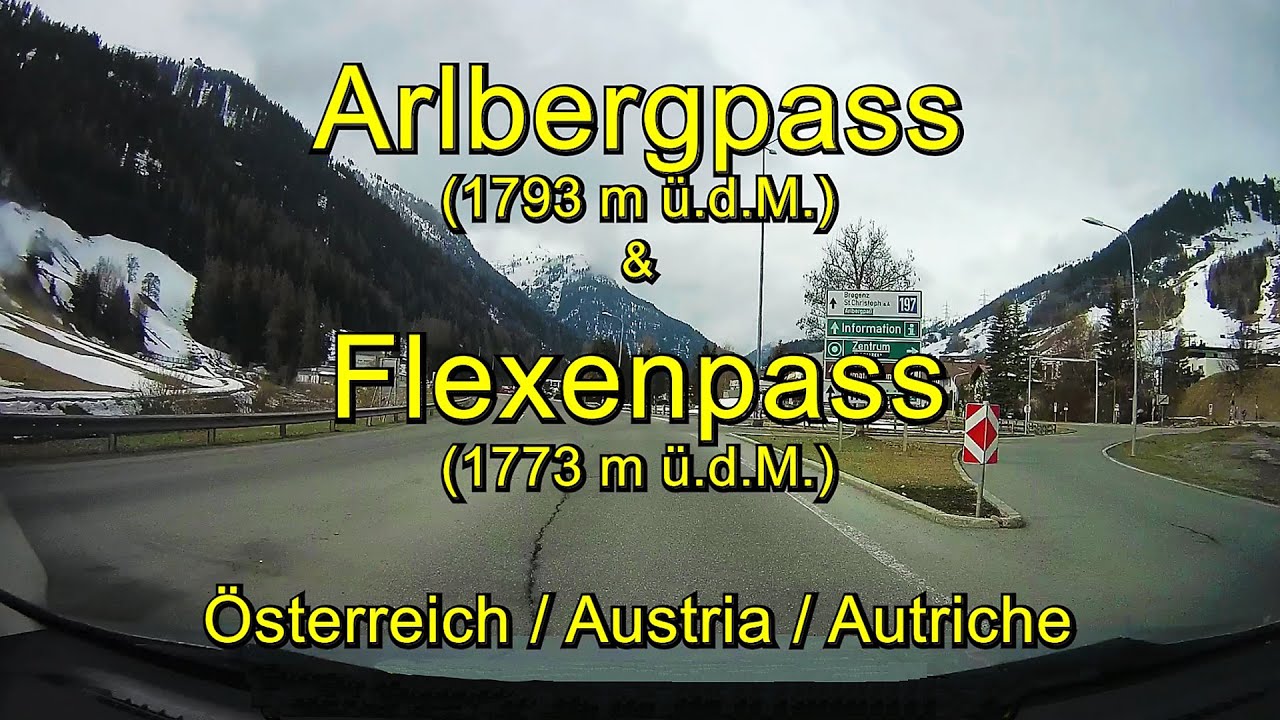 Arlbergpass (1.793 m)  -  Flexenpass (1.753 m) / Austria – Full length & Real time
