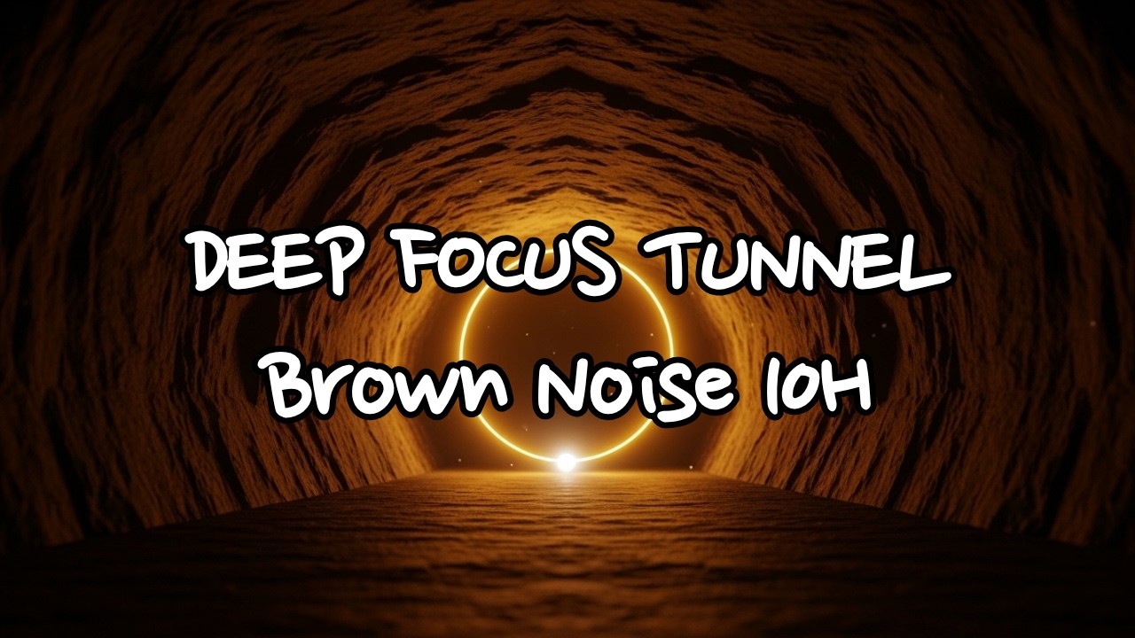 🧠 Deep Focus Brown Noise | Cave Tunnel Ambience | 10 Hours (No Music)