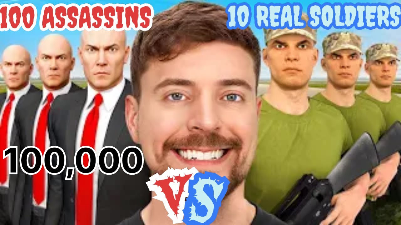100 ASSASSINS vs 10 REAL SOLDIERS! $100,000 Challenge 😱 | Mr Beast Gaming (Hindi) @MrBeastGaming