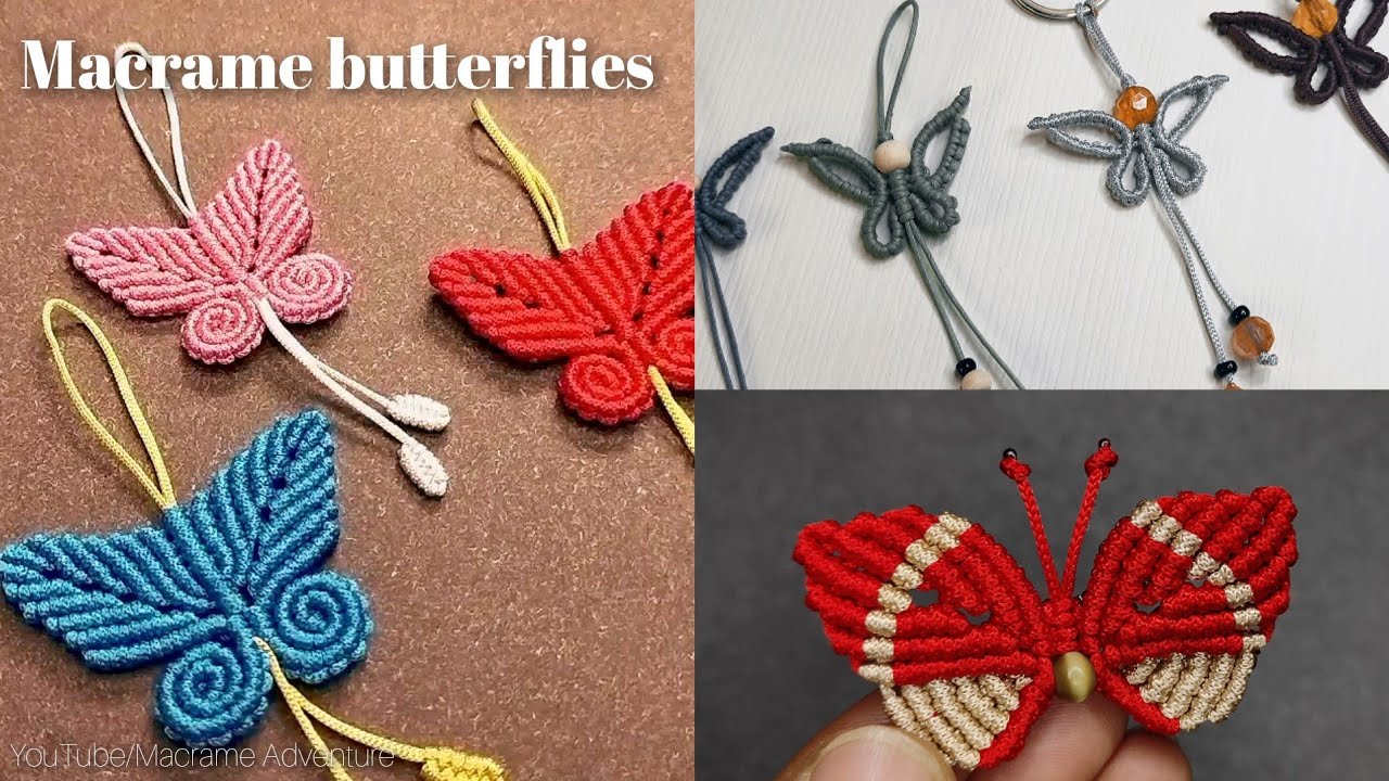 Different Macrame Butterflies