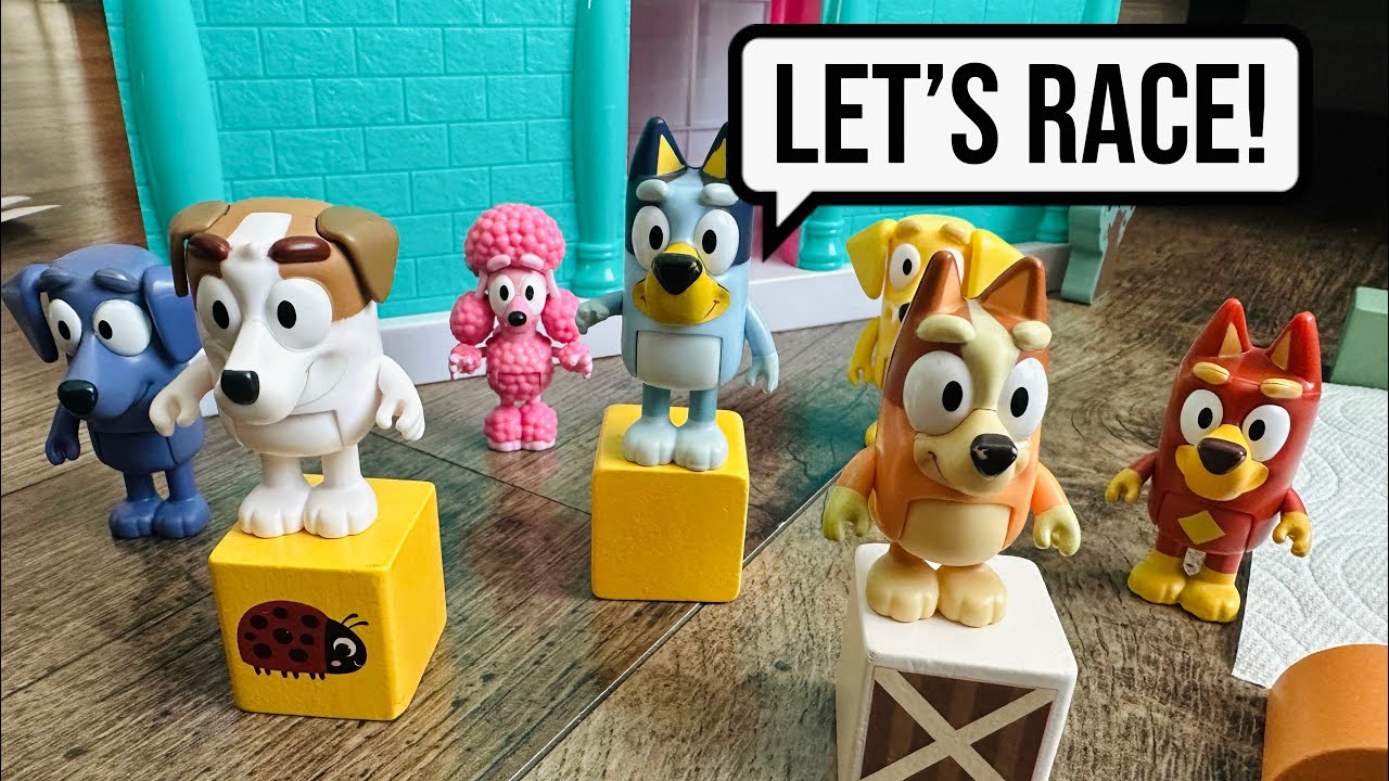 Bluey & Bingo Race Day! 🏁 Fun Playtime with All Their Friends! 💙🐾