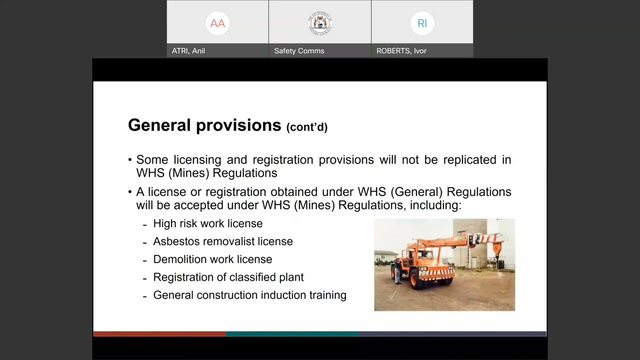 Work Health and Safety laws information update (Mines)