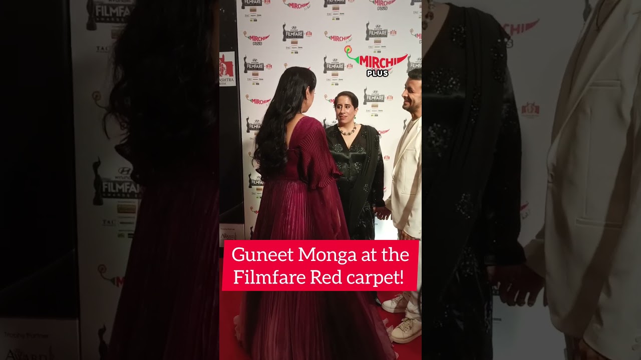 Oscar winner Guneet Monga is here at the 68th Filmfare Awards #filmfareawards2033 #Mirchiplus