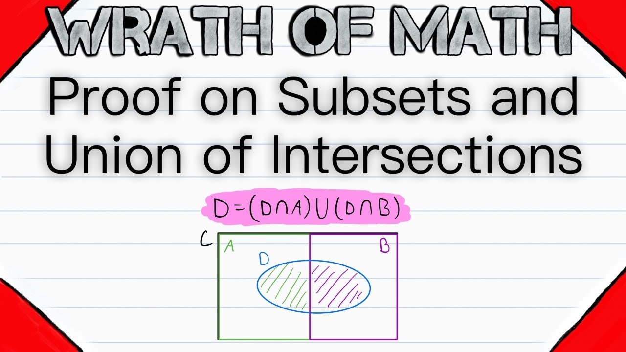 Proof on Subsets and Union of Intersections | Set Theory, Set Equality