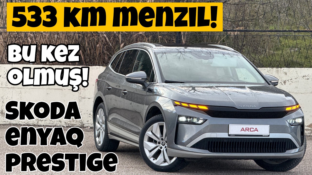 Bu Sefer Olmuş⎢533 KM Menzil⎢Elektrikli Skoda Enyaq Prestige⎢Otomobil Günlüklerim