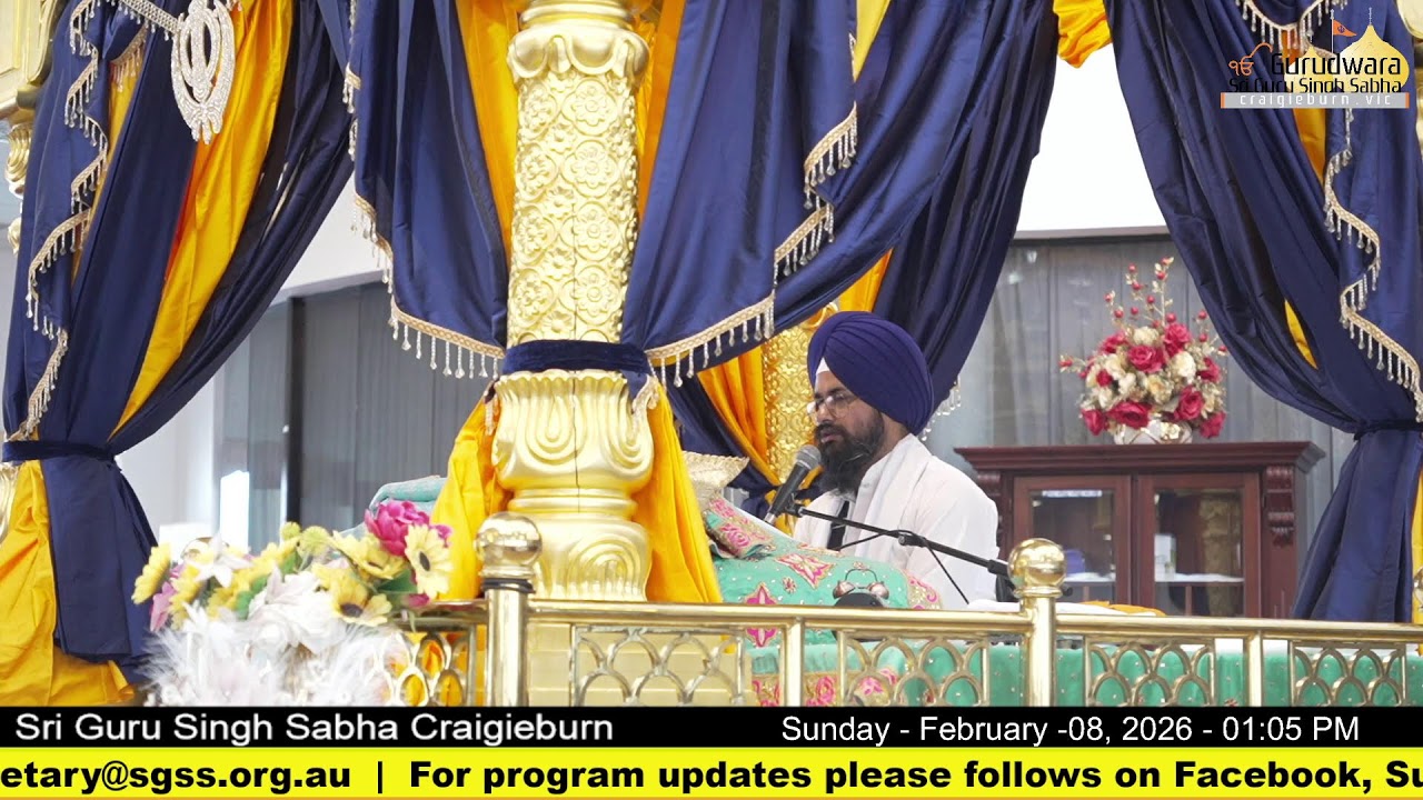 Live from Gurdwara Sri Guru Singh Sabha Craigieburn (Australia)