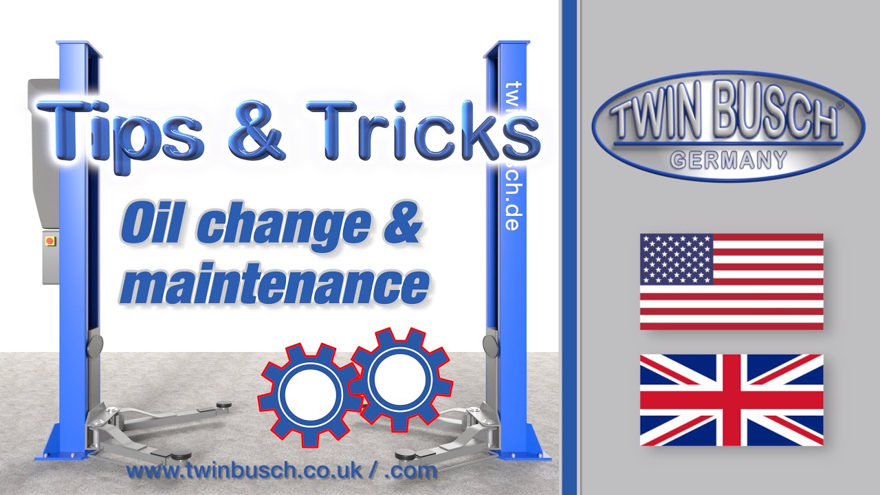 Oil change and maintenance of a 2 post lift from TWIN BUSCH® - Tips & Tricks