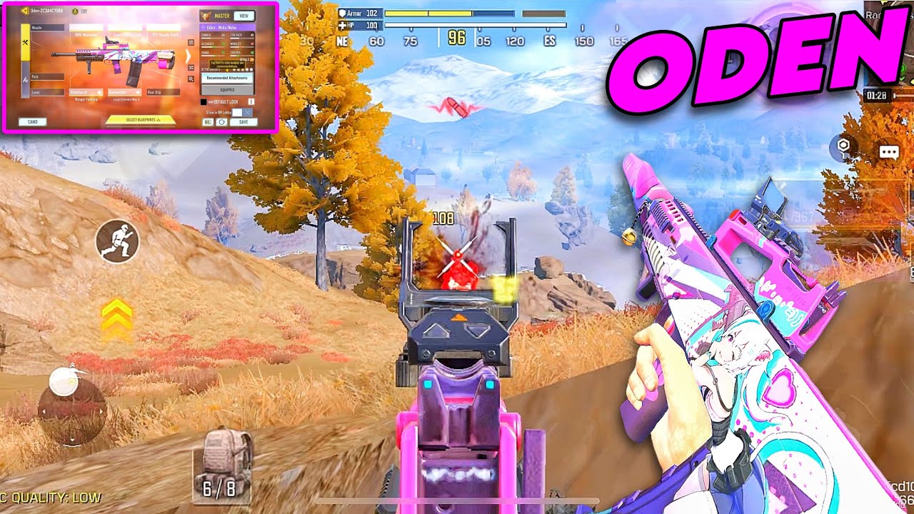 FAST ADS + NO RECOIL + LONG RANGE 108 DAMAGE BEST ODEN GUNSMITH 😍