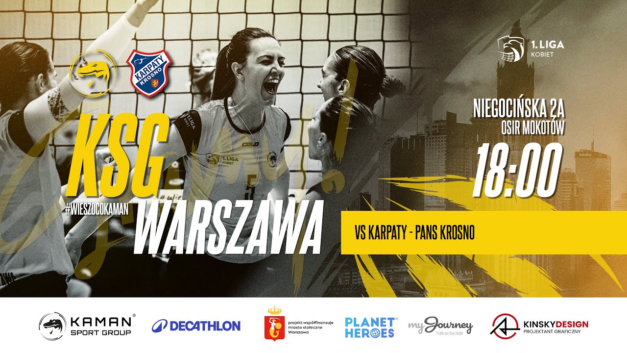 1. liga siatk&oacute;wki kobiet KSG Warszawa vs Karpaty PANS Krosno [2026.01.10]