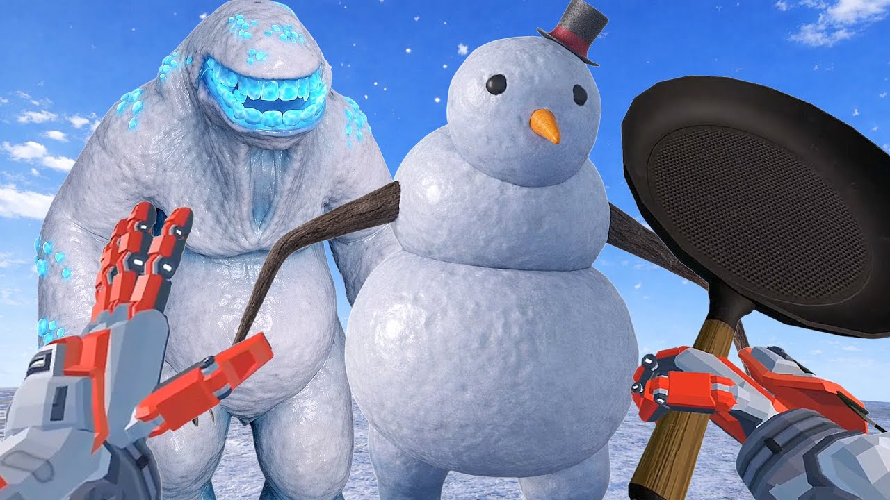 雪人出現了！它是陪我過新年嗎？-Kaiju Battle Simulator VR