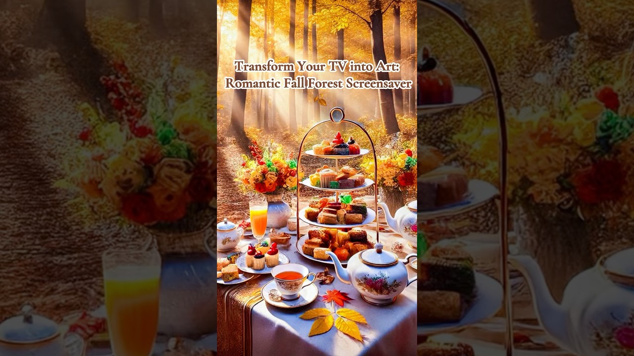 Transform Your TV into Art: Fall Forest Screensaver 🍁 #shorts #tvframe #fallambience