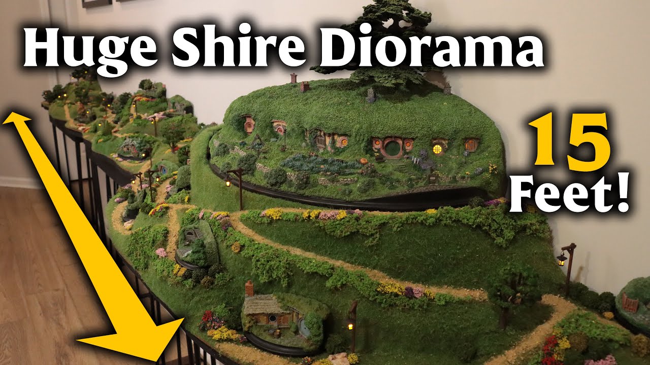 Создание огромной диорамы Шира/Хоббитона с помощью Hobbit Holes от Weta Workshop