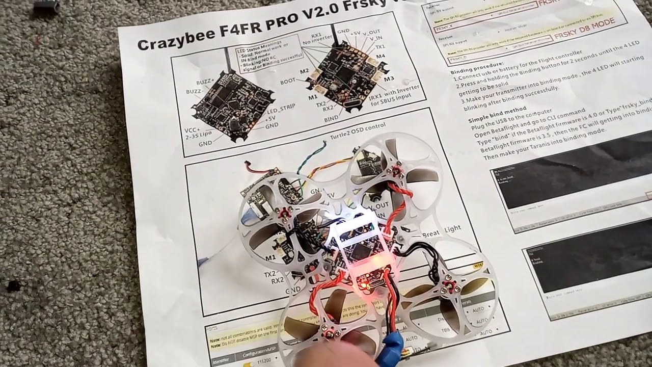 Crazybee f4 frsky binding issues