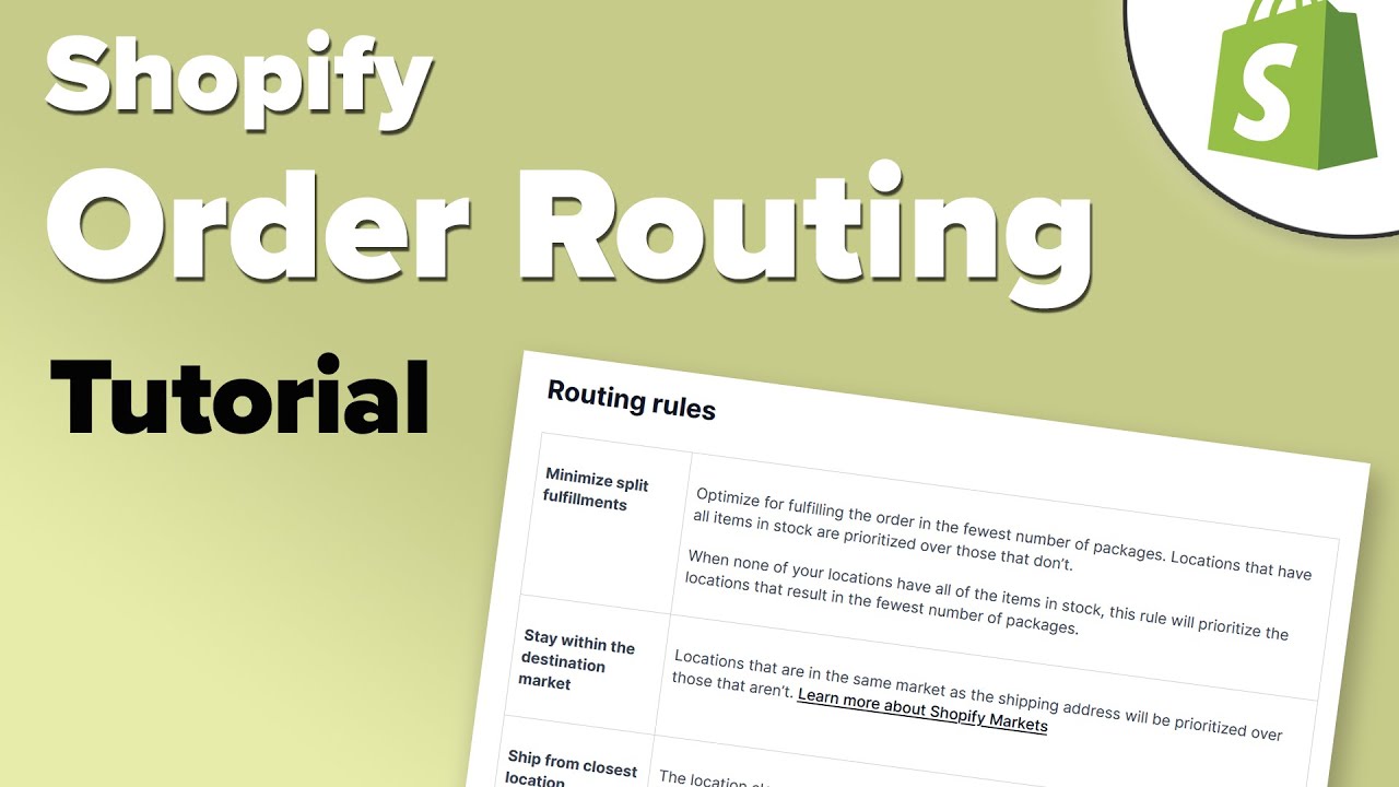 How to Set Up Order Routing in Shopify - Tutorial