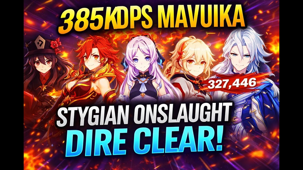 [6.3 Stygian Onslaught] 385K DPS MAVUIKA  (NO Nod-Krai) X JEAN X NEUVILLETTE | – FULL DIRE CLEAR