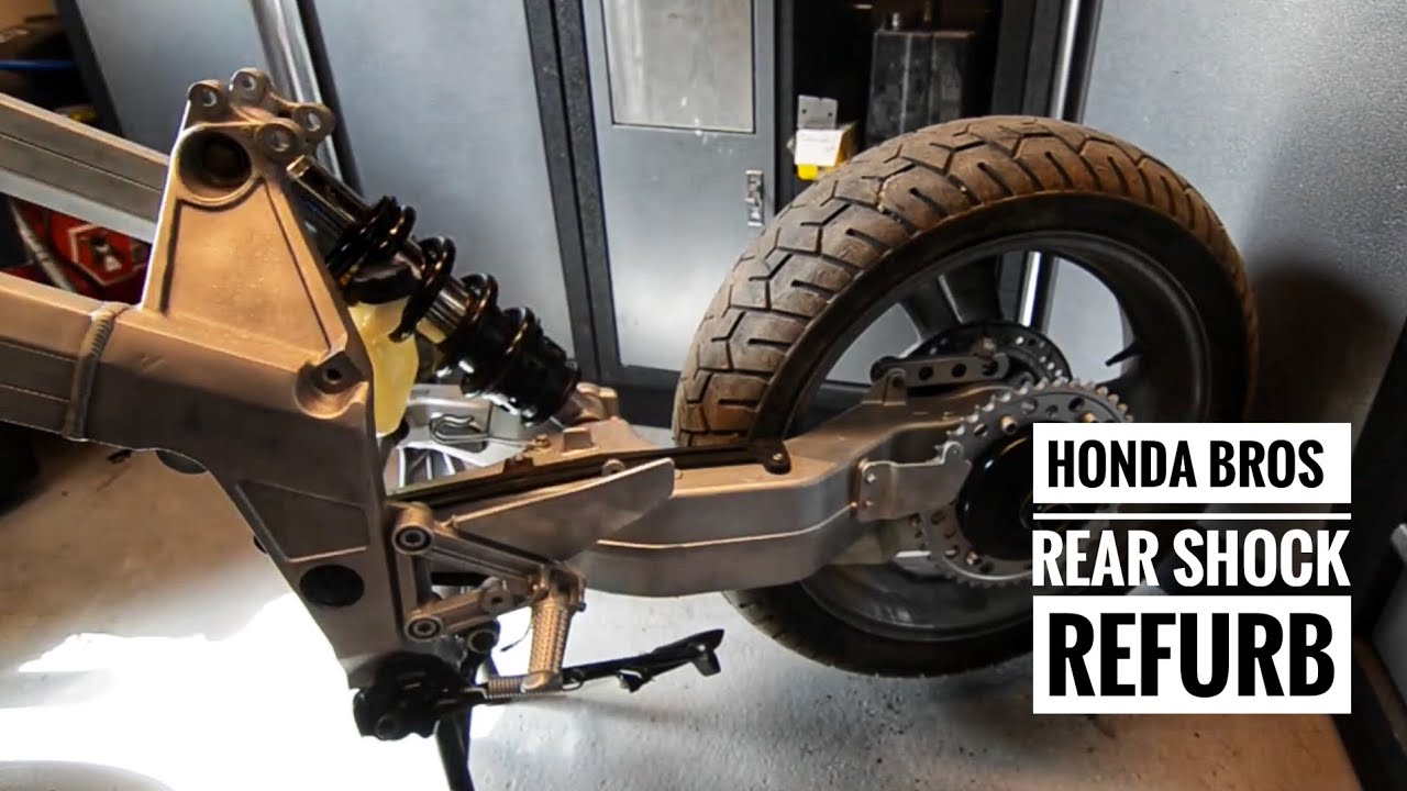 Honda Bros NT400 Restoration Project Part 15 Rear shock refurbishment