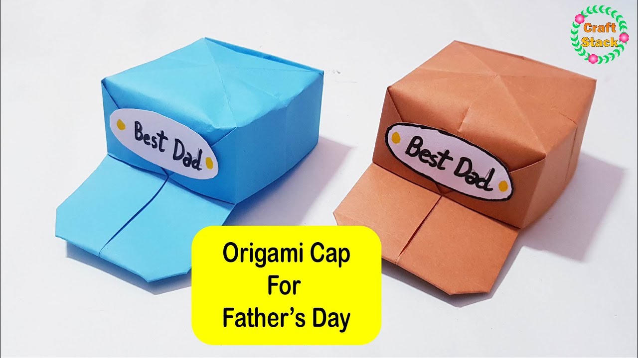 Origami Cap for Father's Day | @CraftStack