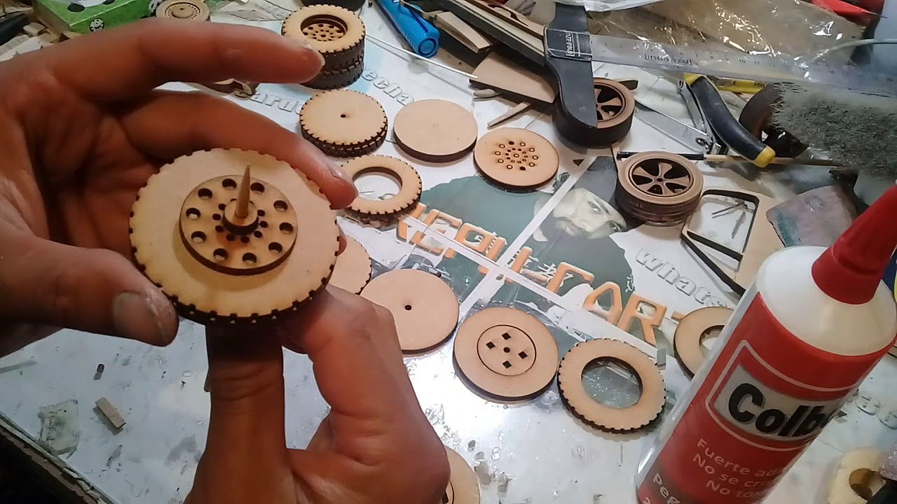 LLANTAS PARA CAMIÒN A ESCALA #02/ ENSAMBLE / CORTE LASER MDF