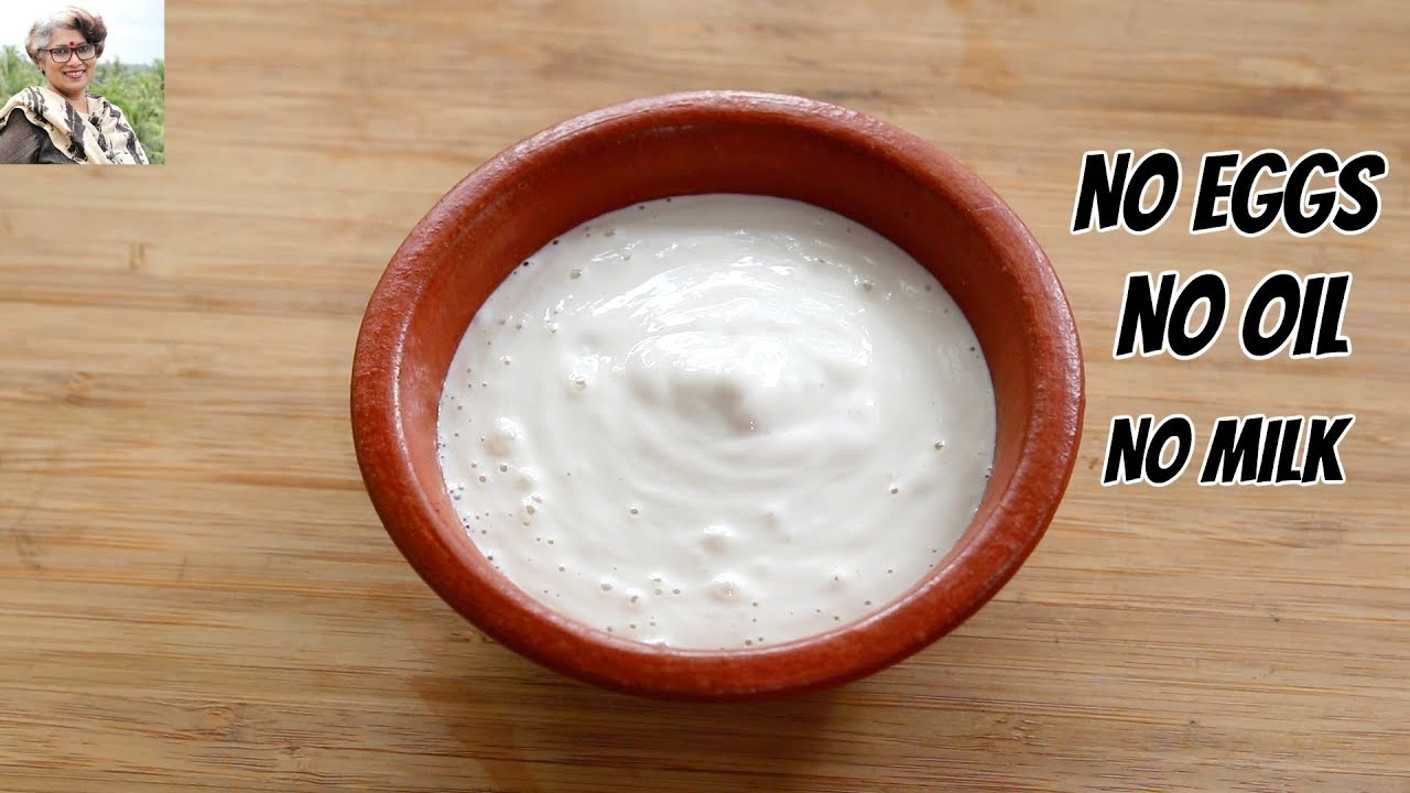 Oil Free & Eggless Mayonnaise In 1 Minute - How To Make Homemade Mayonnaise In A Mixie/Mixer Grinder