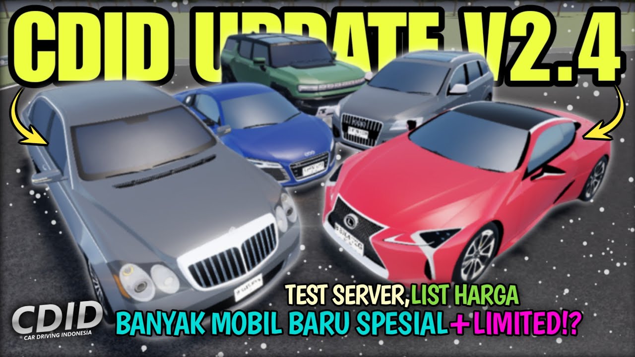 REVIEW MANY NEW CARS CDID UPDATE V2.4 CHRISTMAS TEST SERVER WHAT ARE THEY | CDID V2.4 Roblox Part 1