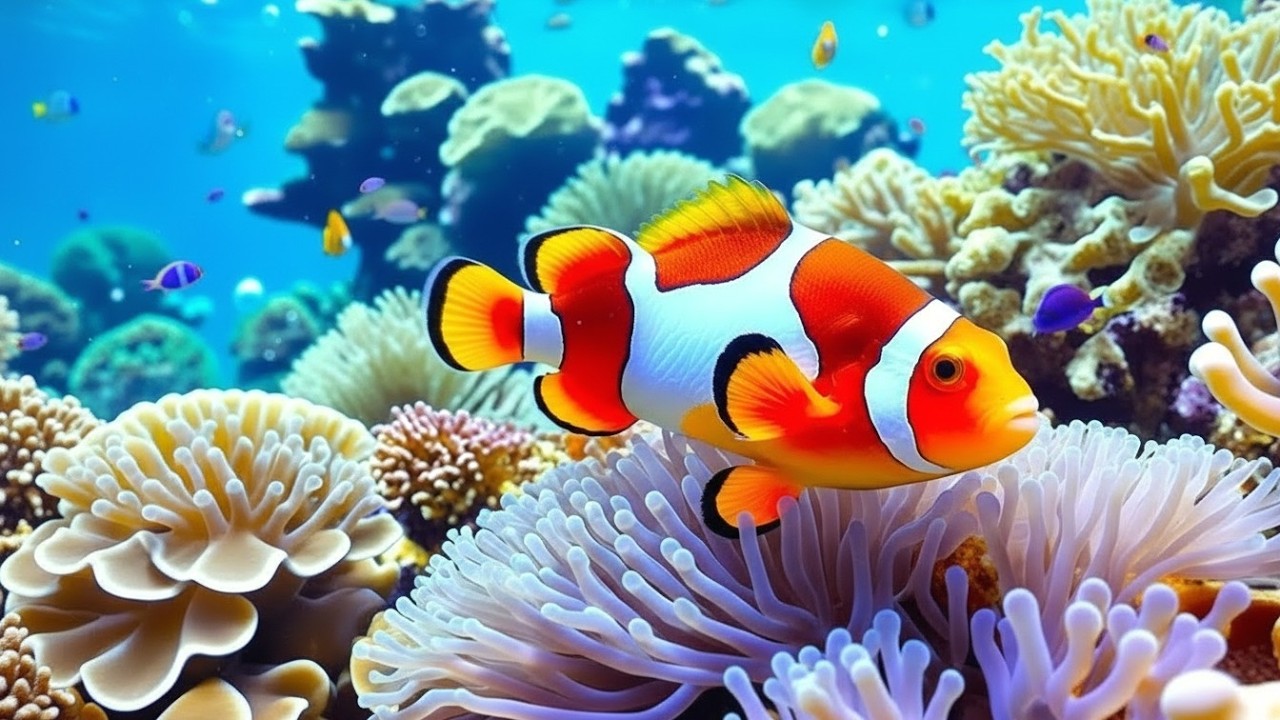 The Best 4K Aquarium - Dive Into The Mesmerizing Underwater Realm, Sea Jellyfish, Coral Reefs .