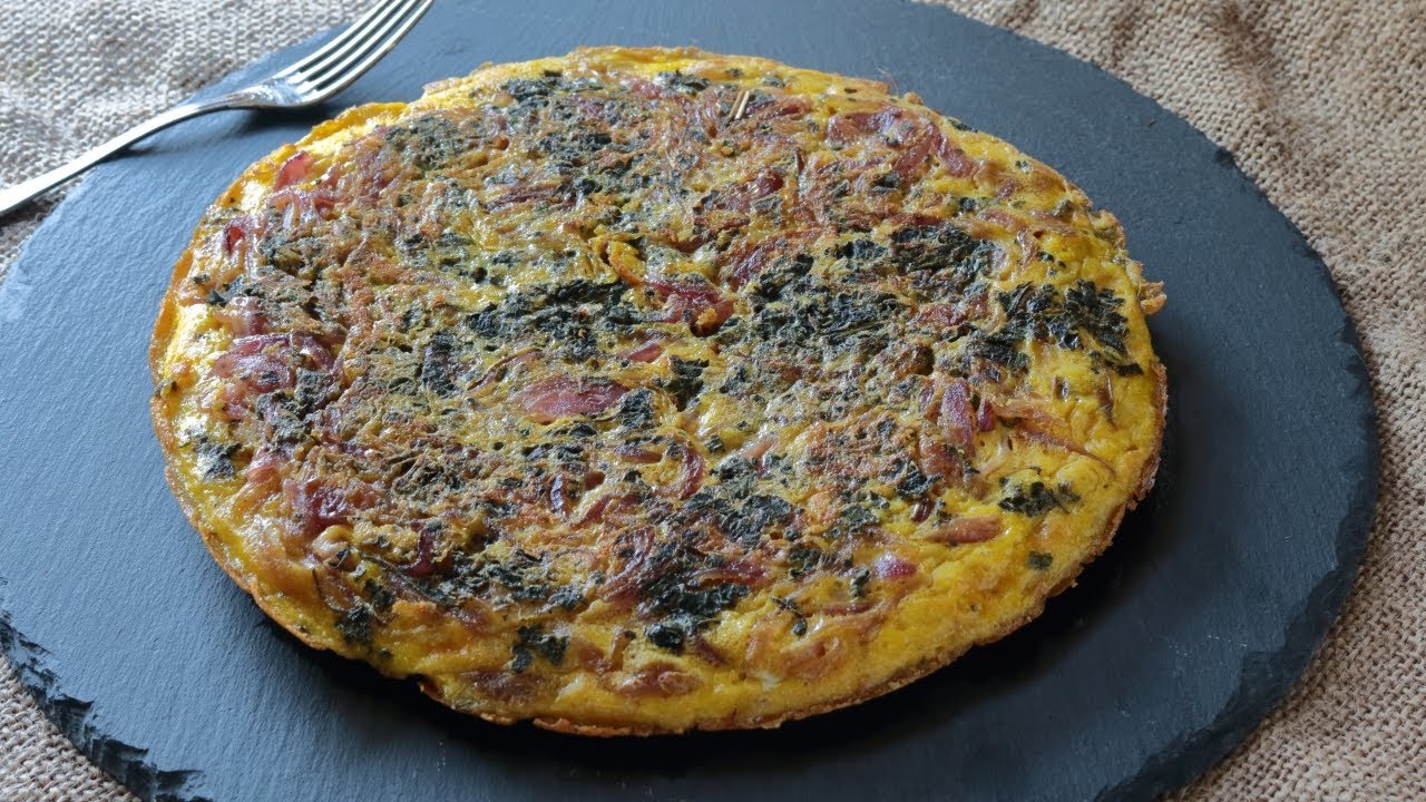 Caramelized Onion and Nettle Omelette