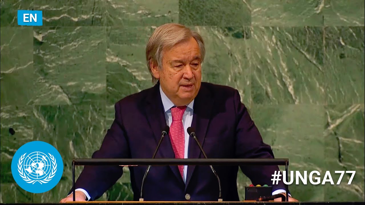 🇺🇳 UN Secretary-General Addresses General Debate, 77th Session (English) | #UNGA