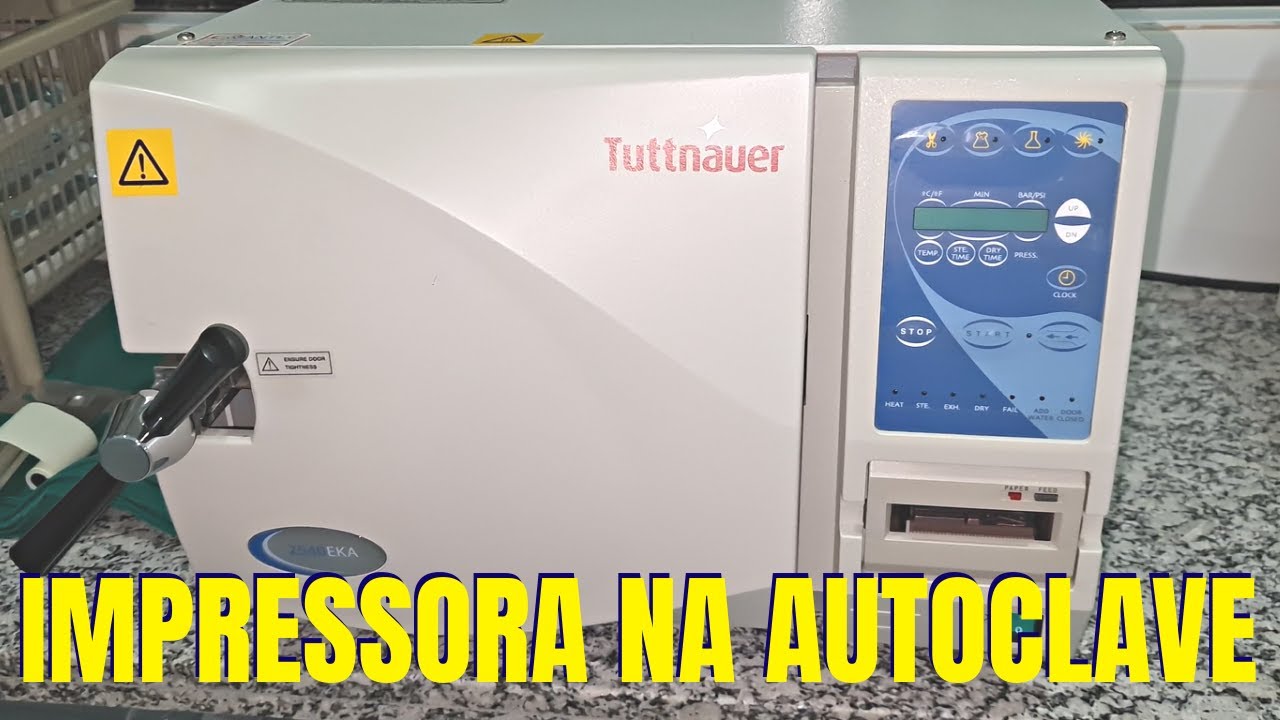 Como substituir Bobina de Papel da Autoclave Tuttnauer