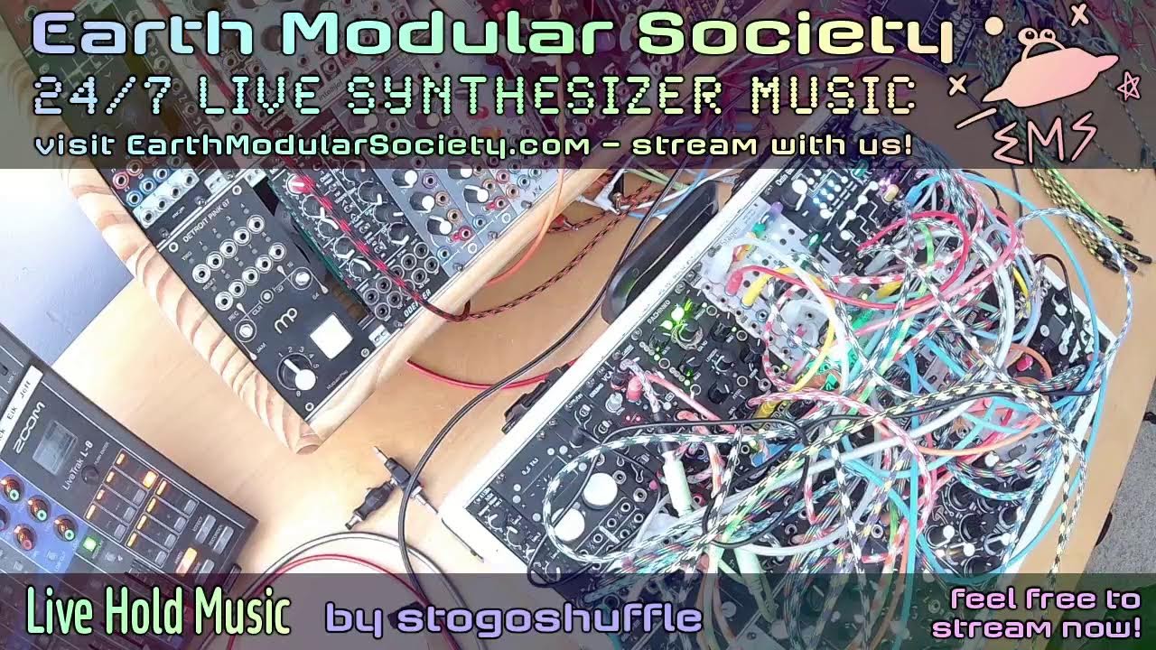 Live modular synthesizer performances 24/7 with Earth Modular Society