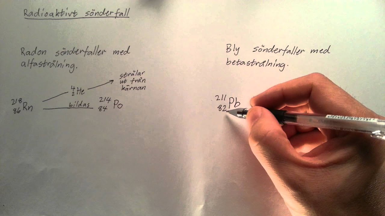 Radioaktivt s&ouml;nderfall - exempel