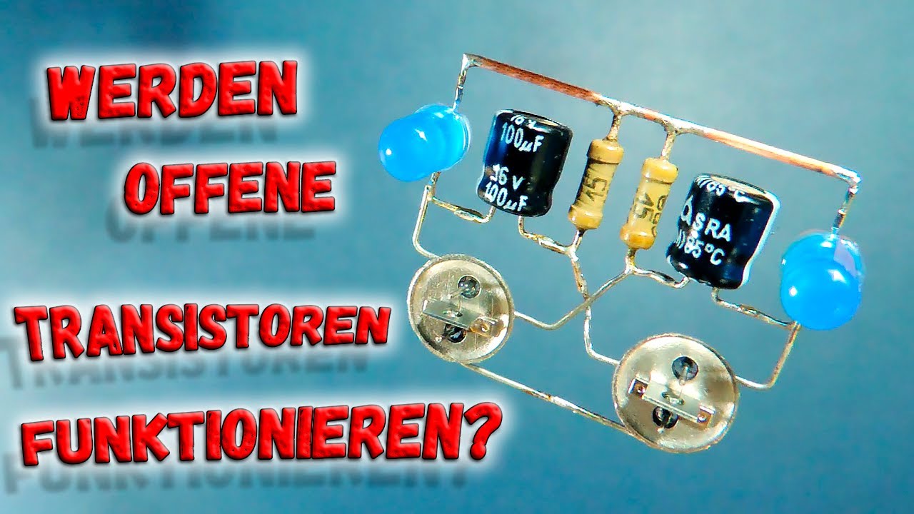 ✅ Experiment!  Funktionieren Transistoren mit offenem Gehäuse? Blinklicht auf LEDs. ✅