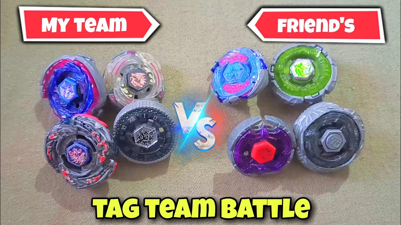 My team vs friend's team #beyblade metal fight | team battle
