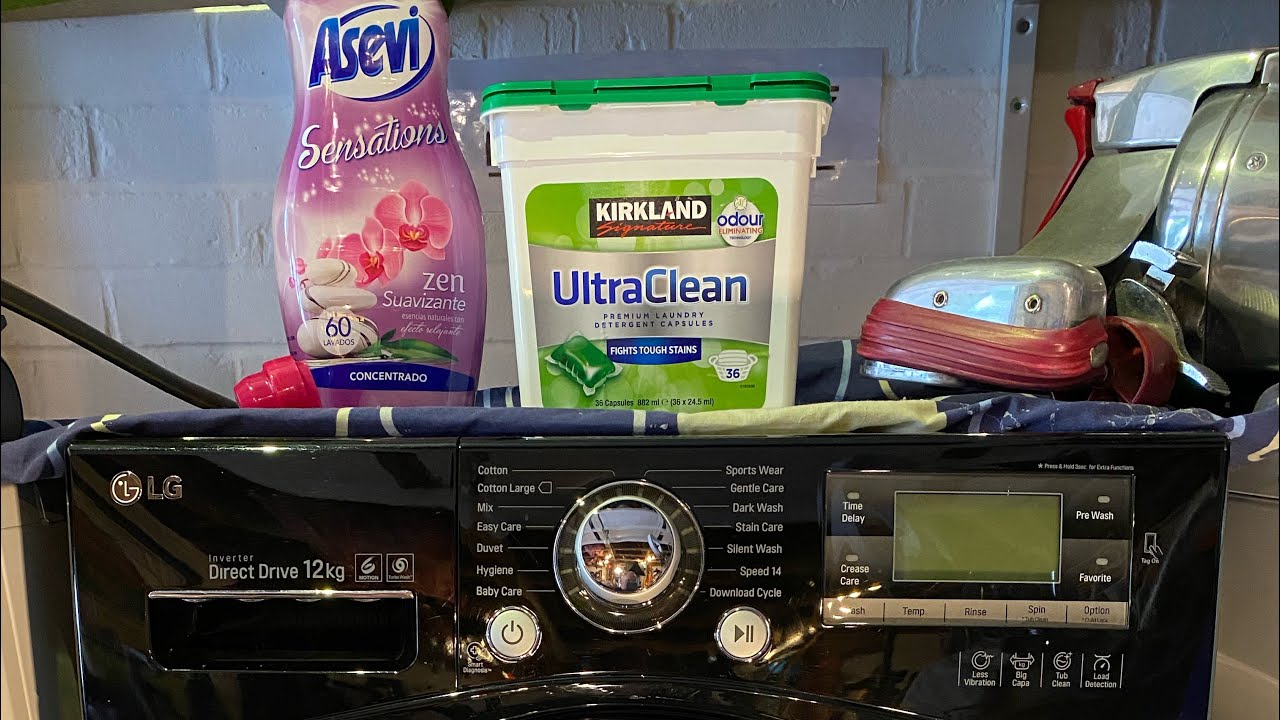 LG 12kg FH495BDN8,  Mix 40°c Cycle Using Kirkland Pods