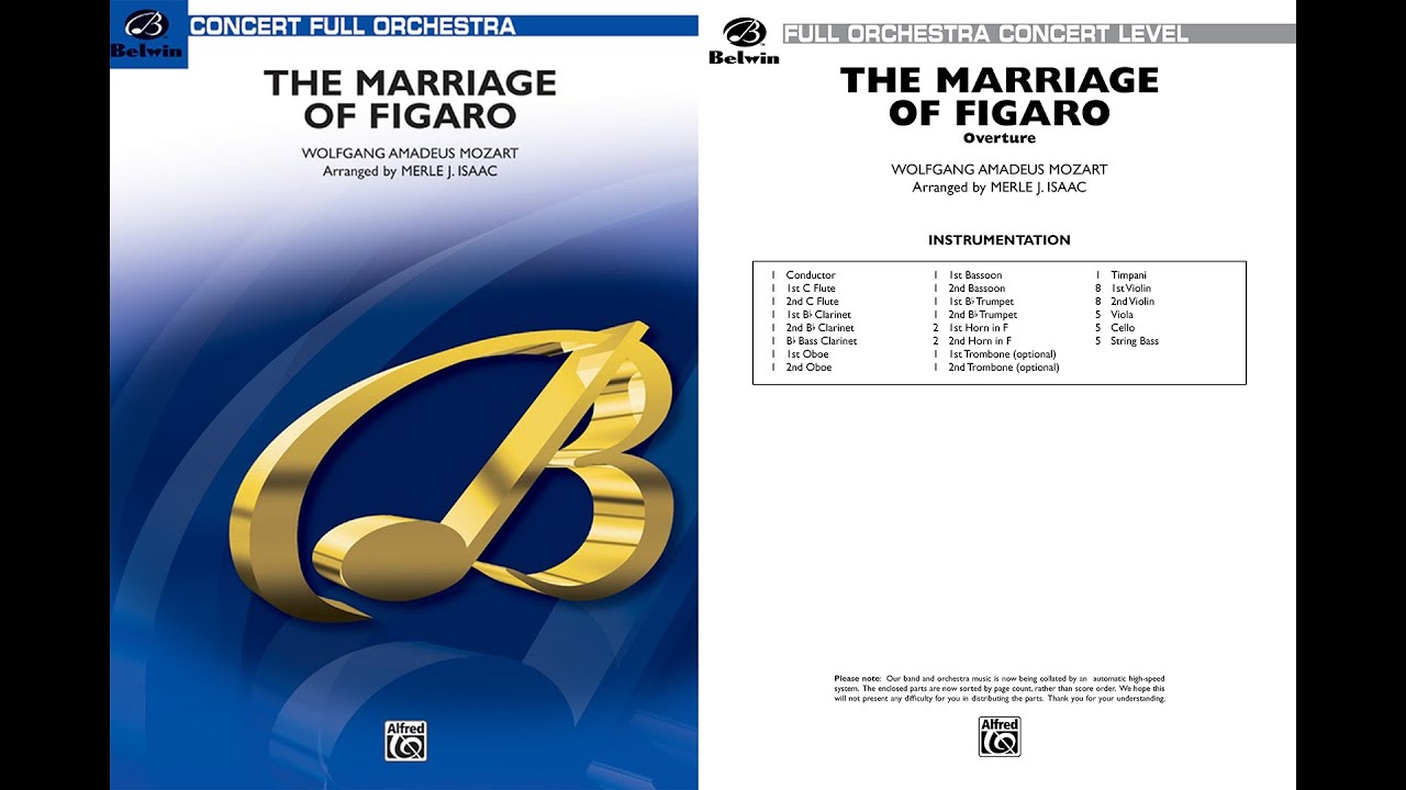 The Marriage of Figaro, arr. Merle J. Isaac – Score & Sound