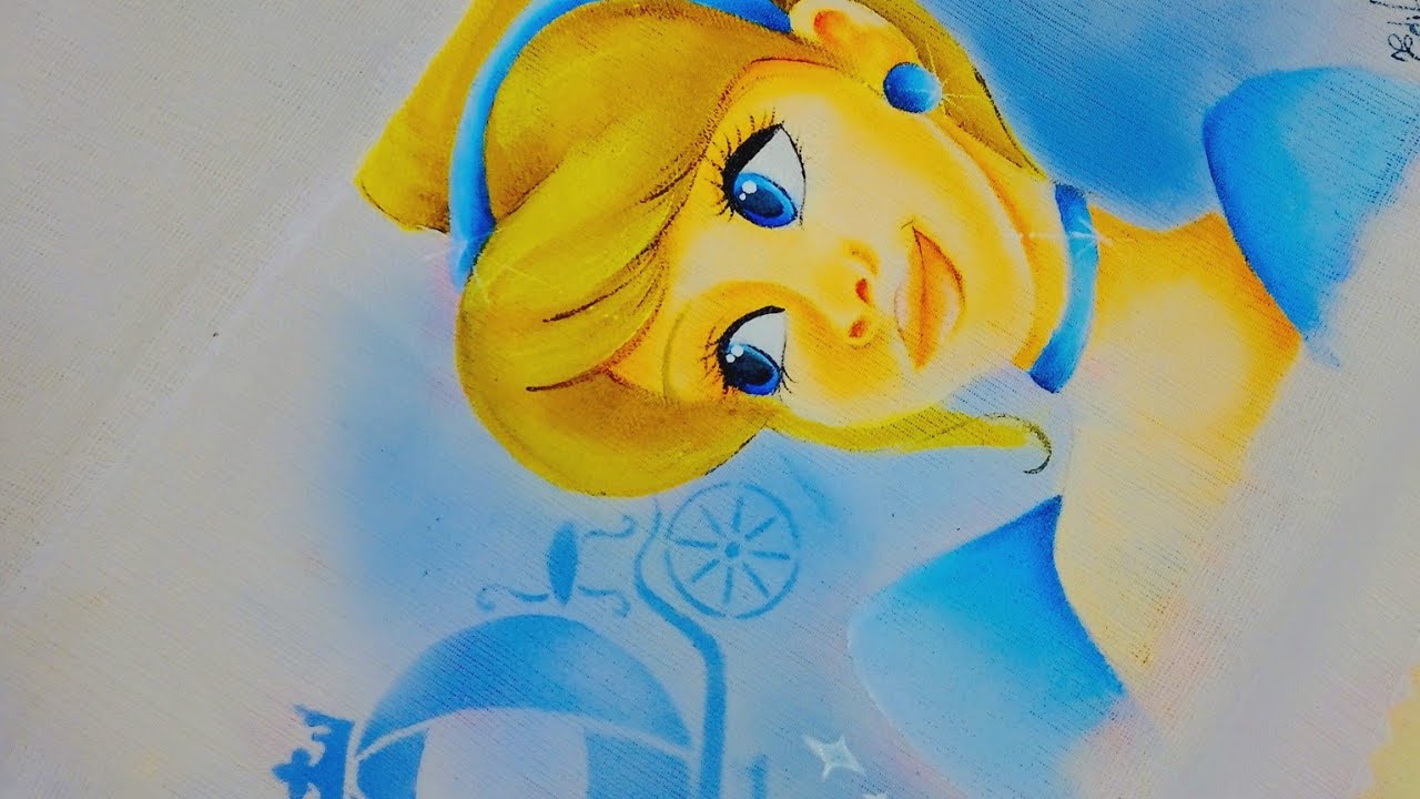 pintando a princesa Cinderela